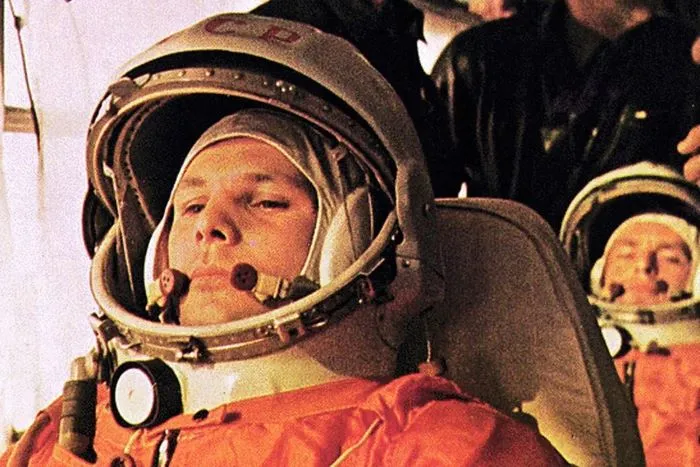 Yuri Gagarin en su primera misión espacial