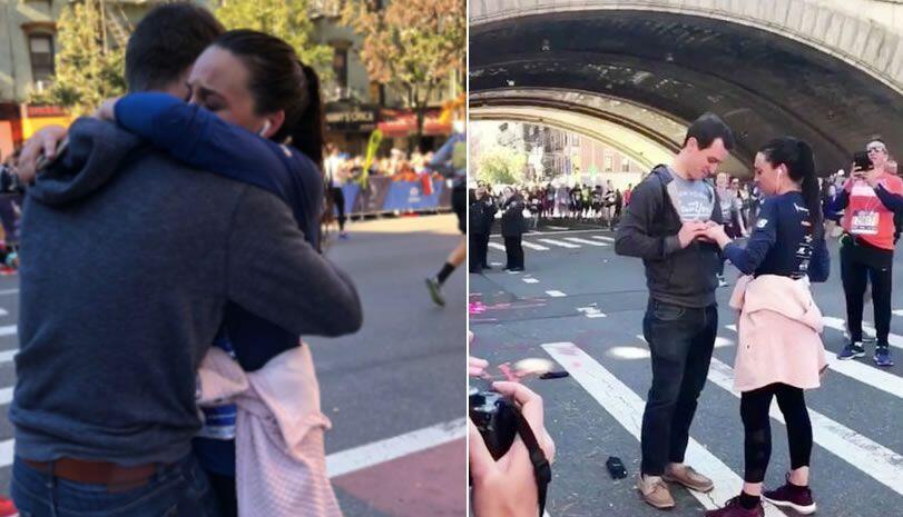 Le pidió matrimonio en maraton de Nueva York