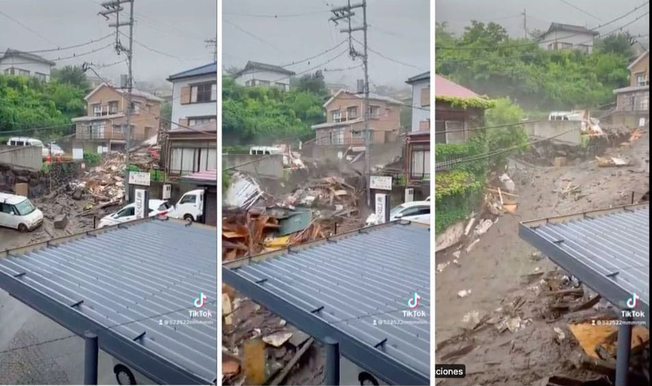 Deslizamiento de tierra japón