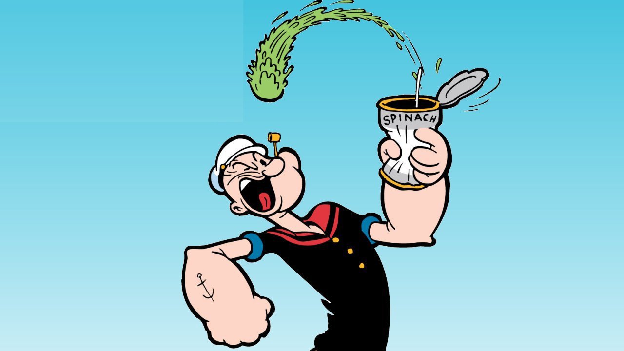 Popeye come espinacas